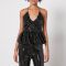Rotate Birger Christensen Sequinned Mesh Halterneck Top - DK 38/UK 10