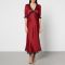 Rixo Gabrielle Satin Maxi Dress - UK 12