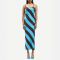 Samsøe Samsøe Sunna Striped Satin Midi Dress - XL