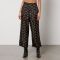 Max Mara Studio Torbole Cropped Silk Straight-Leg Trousers - UK 14