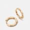 Daisy London Stacked 18-Karat Gold Plated Huggie Hoop Earrings