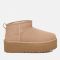 UGG Women's Classic Ultra Mini Platform Suede Boots - UK 3