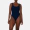 Hunza G Women's Domino Swim With Fabric Covered Hoops - Navy