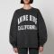 Anine Bing Miles Logo Organic Cotton-Jersey Sweatshirt - S