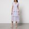 Self-Portrait Tiered Floral Chiffon Midi Dress - US 4/UK 8