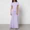 De La Vali Ruched Chiffon Maxi Dress - UK 16