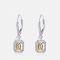 Carat London Moxie Emerald Borderset White Gold-Plated Earrings