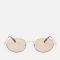 Le Specs Poseidon Deux Oval-Frame Gold-Tone Sunglasses