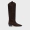 Aeyde Women's Aruna Suede Knee-High Boots - UK 3