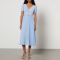 Self-Portrait Fil-Coupe Pleated Chiffon Midi Dress - UK 10