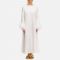 Sleeper Suzi Feather-Trimmed Satin Midi Dress