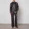MAX&Co. Glossy Jersey Faux Leather Trousers - XL