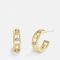Coach Signature C Gold-Toned Open Hoop Earrings