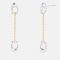 Coach Signature Pavé C Linear Silver & Gold-Tone Earrings