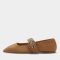 Aeyde Women's Uma Eyelet Grosgrain Ballet Flats - UK 4