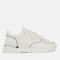 Mallet Men's Popham Lite Leather Blend White Silver Trainer - UK 11