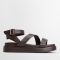 Barbour Ivy Leather Sandals - UK 8 - Brown