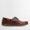 Barbour Men's Wake Leather Boat Shoes - UK 11 - Mahogany