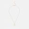 Coach Mop Coin Short Gold-Tone Pendant Necklace