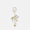 Ganni Bou Charms Silver and Gold-Tone Keyring