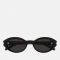 Saint Laurent Oval-Frame Acetate Sunglasses