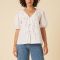 Nobody's Child Bernadetta Organic Cotton-Poplin Blouse - UK 14