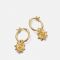 Daisy London Spiral Sun Charm 18k Gold-Plated Earrings
