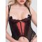 Lovehoney Dark Paradise Black and Copper Bustier Set (Large), Black - Large - Amorana