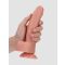 Real Rock Curved Realistic Dildo with Balls and Suction Cup - 8 / 20,5 cm - Flesh, 20.5 cm - Nude - Amorana