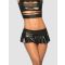 Mapale Wet Look Ruffle Mini Skirt, Farbe: Schwarz, Grösse: M/L, M/L - Amorana