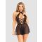 Leg-Avenue Lace Babydoll with Skirt and String, Farbe: Black, Grösse: L, L - Amorana