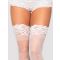 Leg-Avenue Stay-Up Overknees & sexy stockings, White - Amorana