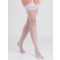Lovehoney Size Sheer Lace Top Thigh-High Stockings, White - One size - Amorana