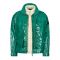 Glass Poplin Double Face Print Jacket / Gilet - Emerald Green