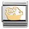 Nomination Muffin with Flowers Charm - Gold