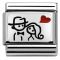 Nomination Silvershine Couple Heart Charm