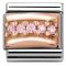 Nomination Rose Gold Pink Cz Charm - Stainless Steel