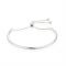 Argento Rhodium Plated Pull Friendship Bangle Silver - Silver