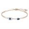 Swarovski Duo Crystal Evil Eye Bangle - Rose Gold