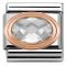 Nomination Rose Gold Faceted White Charm - Stainless Steel