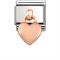 Nomination Rose Gold Hanging Heart Charm - Stainless Steel