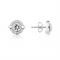 Argento Solitaire Halo Crystal Stud Earrings