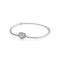 Pandora Pavé Heart Moments Silver Bracelet - 16cm