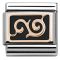 Nomination Rose Gold Black Curl Charm - Stainless Steel