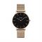 CLUSE La Bohème Mesh Black & Rose Gold Watch