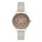 Olivia Burton 3D Vintage Bow Grey & Rose Gold Watch - Rose Gold