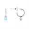 Argento Blue Opal Hoop Earrings