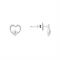 Argento Silver Open Heart Earrings