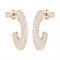 Swarovski Hoop Fever Rose Gold Crystal Earrings