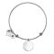 Karma Silver Engraving Bangle - Adjustable